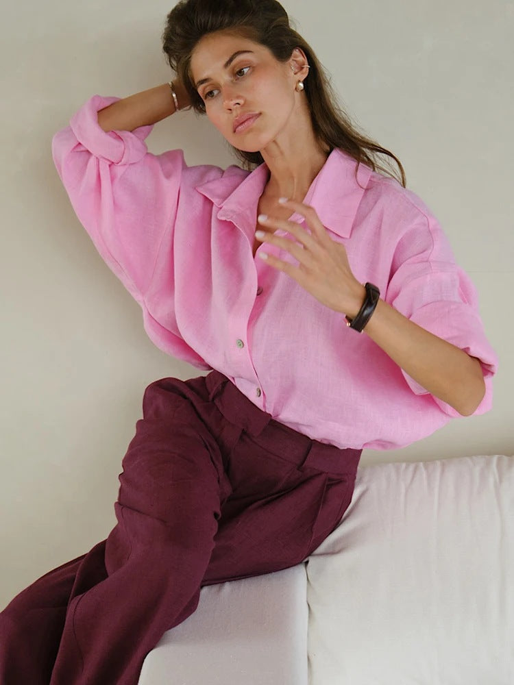 Women's Long Sleeve Ruffle Blouse Blouse