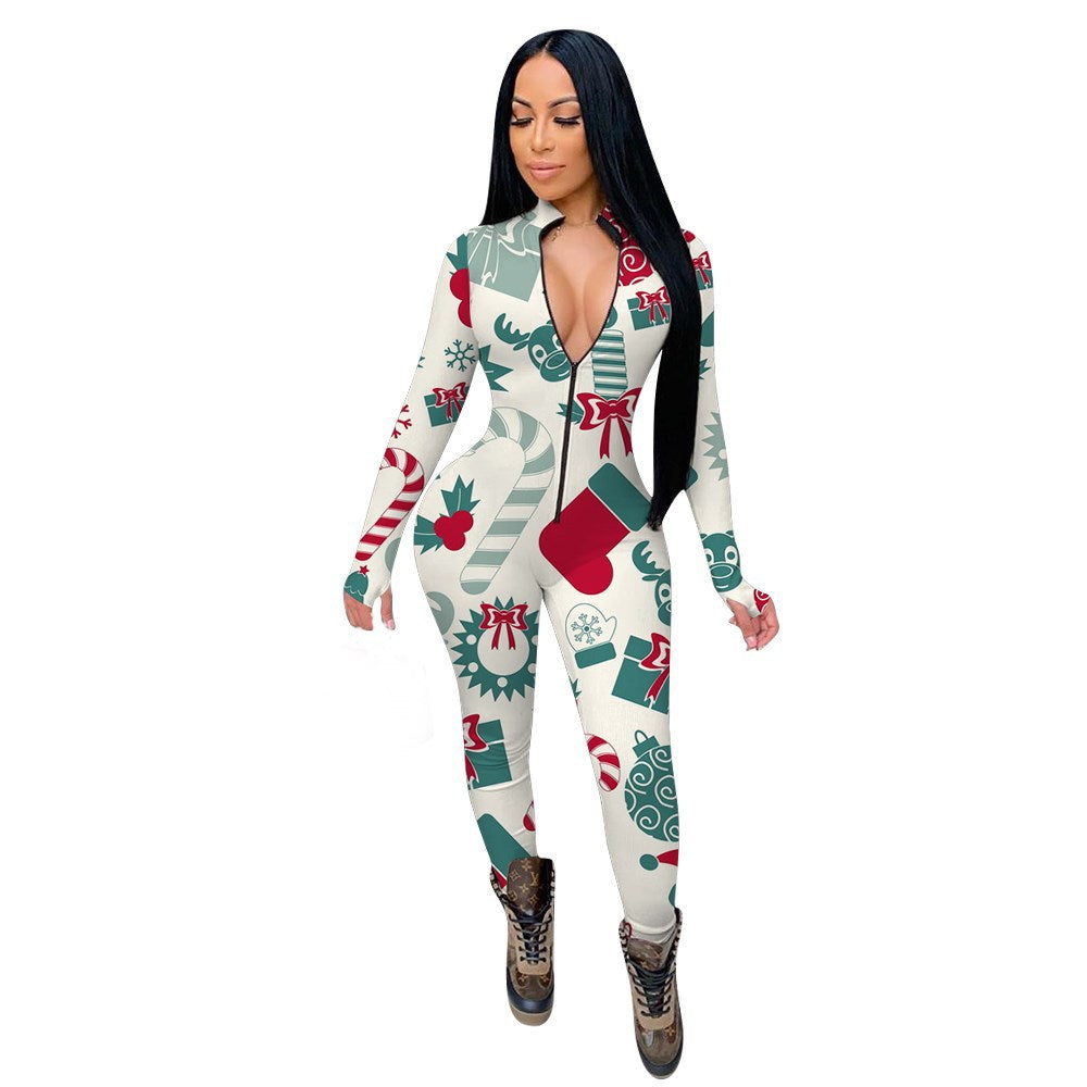 Christmas Element Jumpsuit Casual Jumpsuit