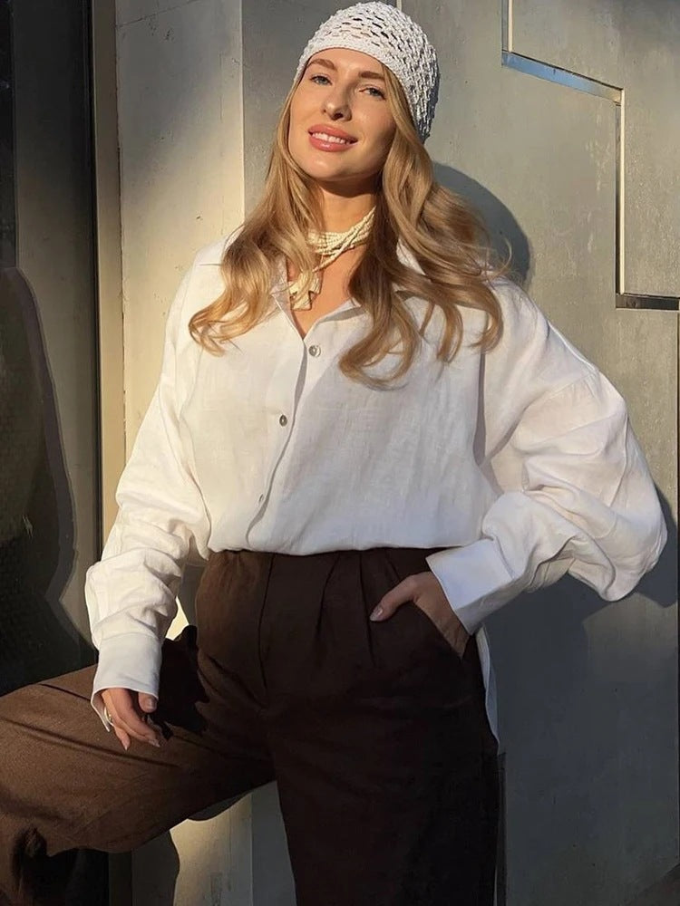 Women's Long Sleeve Ruffle Blouse Blouse