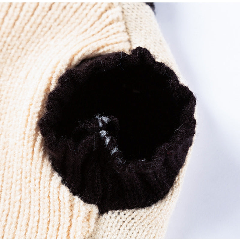 Warm Small Dog Sweater, Soft & Breathable Pet Knit Cardigan With Monster Pattern For Small Medium Dogs Boy Girl Puppy Cat, Fall Winter Dog Clothes For Indoor & Outdoor Wear