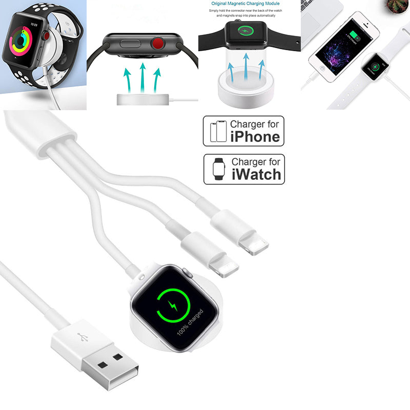 3-in-1 Wireless Charger & Quick Charger USB Cable