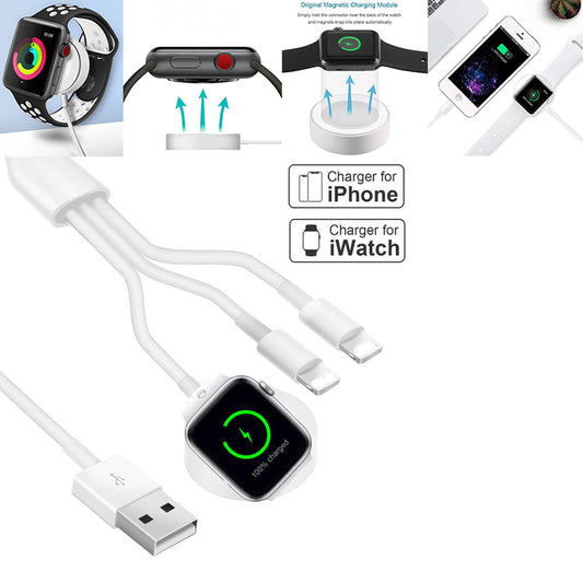 3-in-1 Wireless Charger & Quick Charger USB Cable