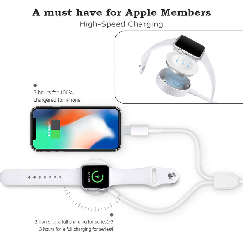 3-in-1 Wireless Charger & Quick Charger USB Cable